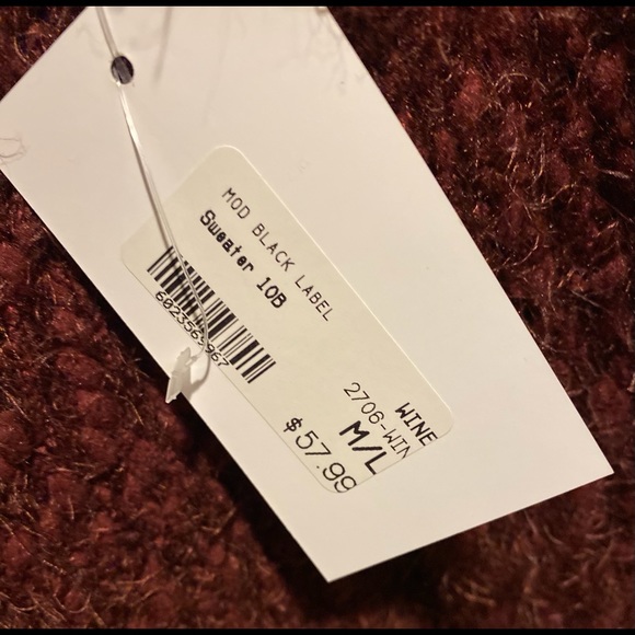 Women’s Burgundy Wine Soft Long Sleeve Cowl Neck Sweater Women’s Size M/L NEW - Picture 13 of 16